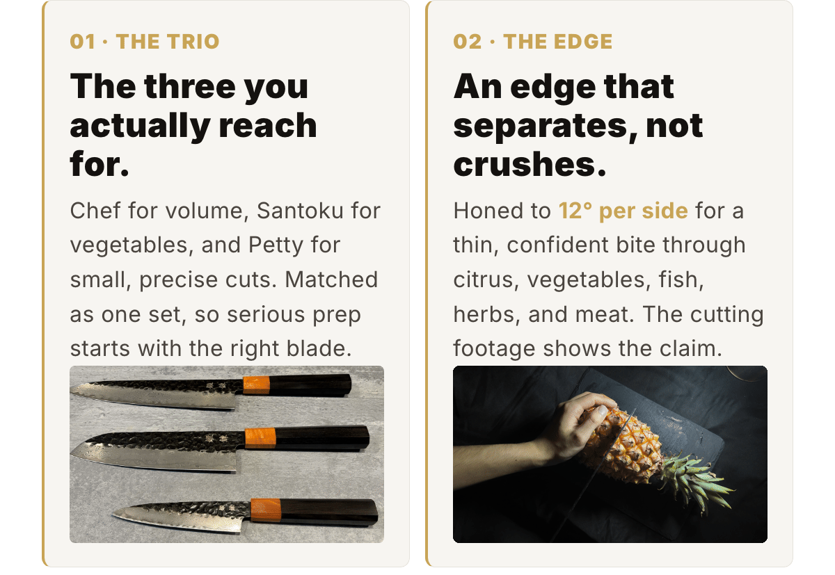 The trio and the edge